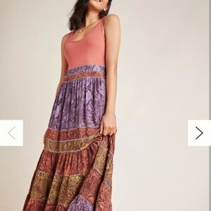Anthropologie Colima Maxi Dress – XS – SOLD OUT Snake Print Tiered Boho – 57”
